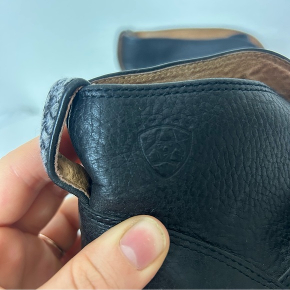 Ariat Black Leather Strap Old Fashioned Western Boots 
Size 8½ - Picture 6 of 8